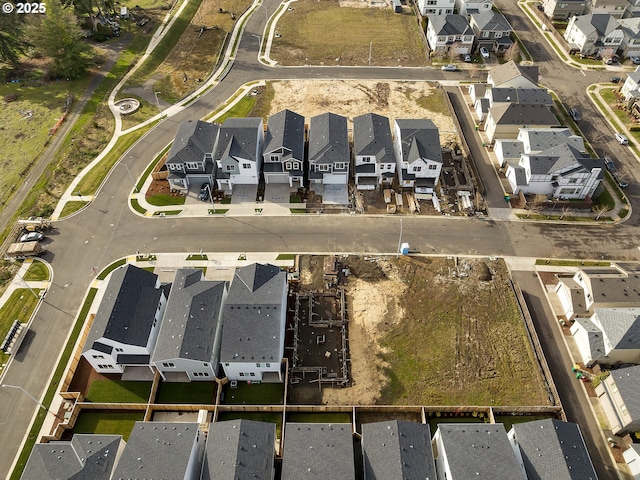 aerial view with a residential view