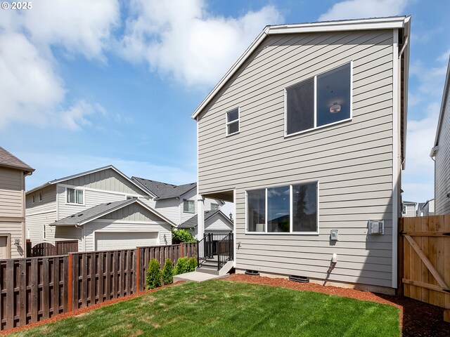 13847 SW Sabrina Ave, Tigard, OR 97140 - back of house with a fenced backyard and a gate