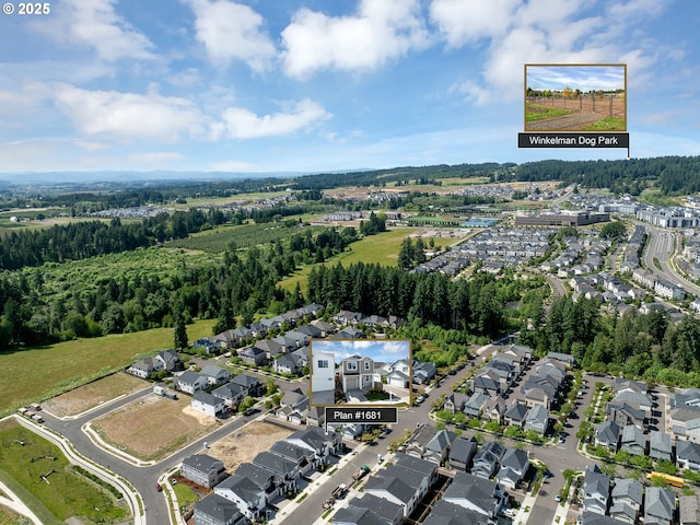 13847 SW Sabrina Ave, Tigard, OR 97140 - aerial view of property and surrounding area featuring nearby suburban area and a forest