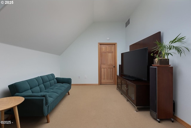 5340 Haystack Dr, Neskowin, OR 97149 - living area with lofted ceiling and light colored carpet