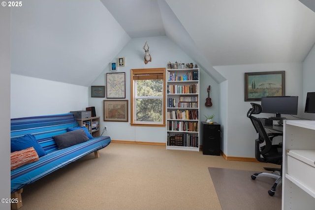 5340 Haystack Dr, Neskowin, OR 97149 - office space featuring carpet flooring and vaulted ceiling