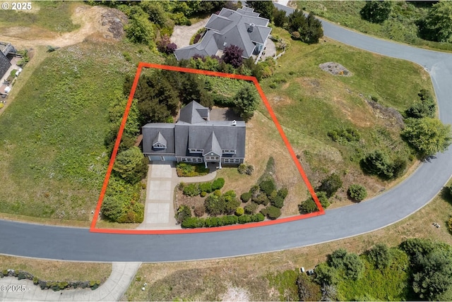 5340 Haystack Dr, Neskowin, OR 97149 - view from above of property featuring property boundaries highlighted