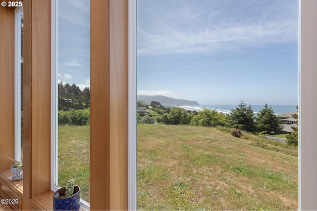 5340 Haystack Dr, Neskowin, OR 97149 - view of green lawn featuring a water view