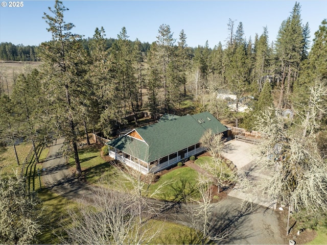 aerial view with a view of trees