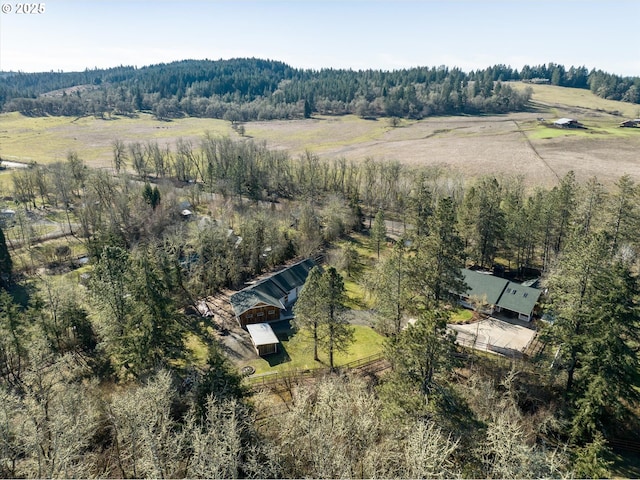 bird's eye view featuring a rural view