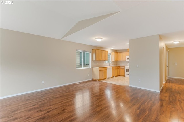 59546 Catarin St, Saint Helens, OR 97051 - unfurnished living room with light wood-type flooring and recessed lighting