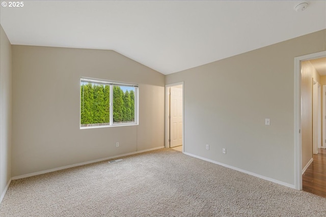 59546 Catarin St, Saint Helens, OR 97051 - carpeted empty room with a smoke detector and vaulted ceiling