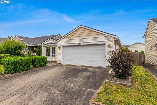 59546 Catarin St, Saint Helens, OR 97051 - ranch-style house with a garage and driveway