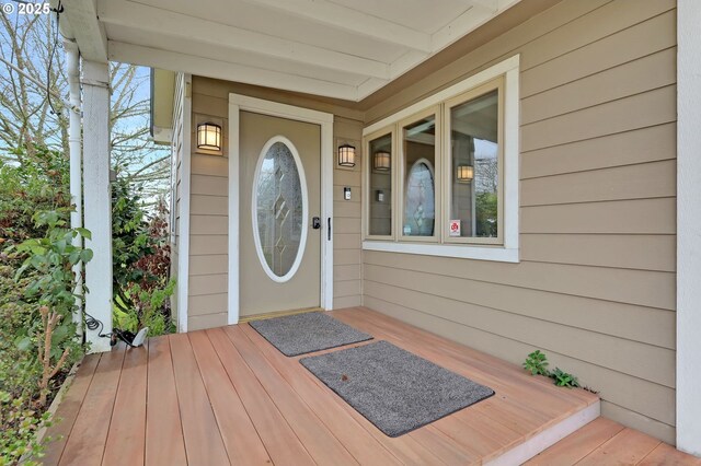 view of doorway to property