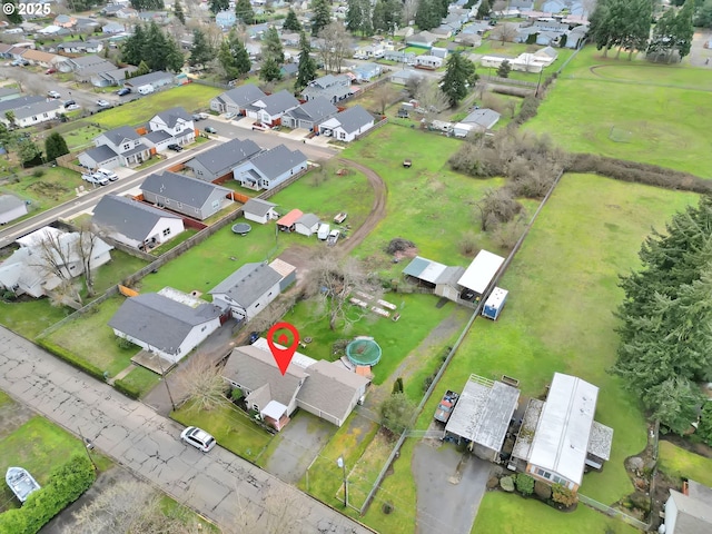 aerial view with a residential view