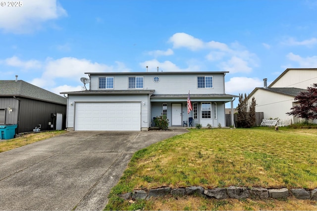 13306 NE 92nd St, Vancouver, WA 98682 - traditional home featuring concrete driveway, a front lawn, and a garage