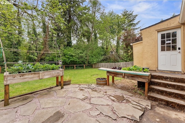 2906 SW Spring Garden St, Portland, OR 97219 - view of patio with a garden
