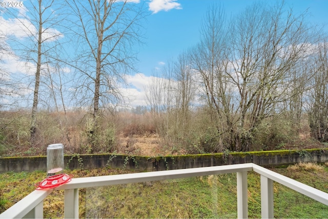 view of yard with a water view