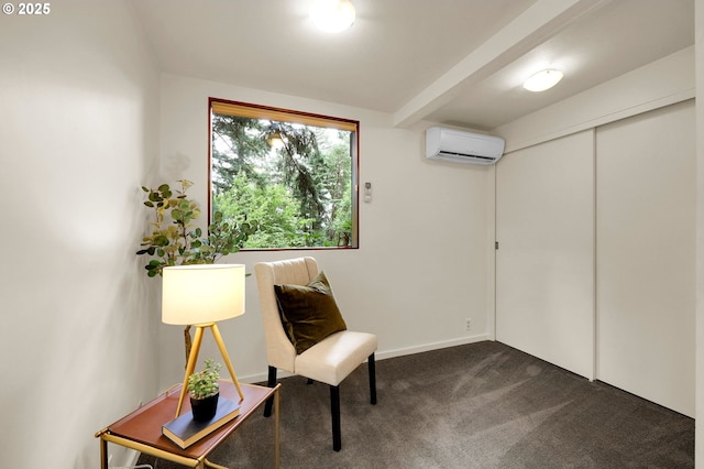 450 Horizon Rd, Eugene, OR 97405 - sitting room featuring an AC wall unit and dark colored carpet