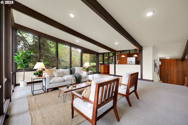 450 Horizon Rd, Eugene, OR 97405 - living room featuring plenty of natural light, light colored carpet, and recessed lighting