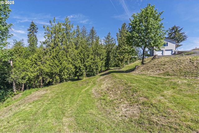151 Alpha Dr, Longview, WA 98632 - view of green lawn with an attached garage