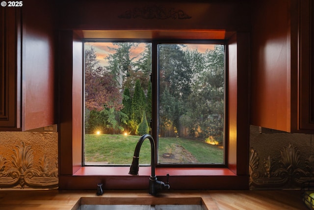 kitchen view of a sink