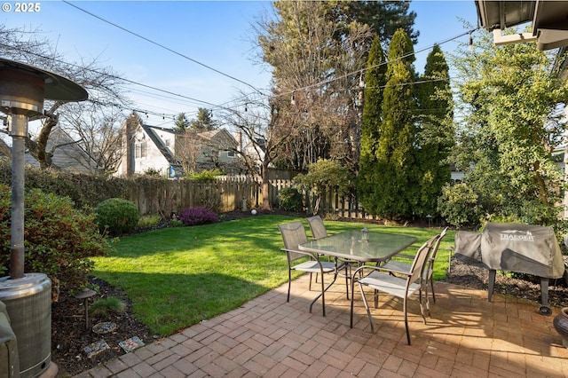 view of patio / terrace with outdoor dining space and fence