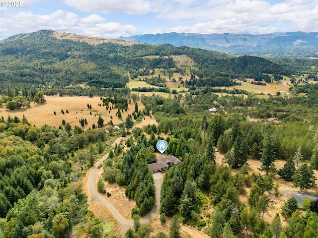 558 Wulff Ln, Roseburg, OR 97471 - bird's eye view of a mountainous background and a heavily wooded area