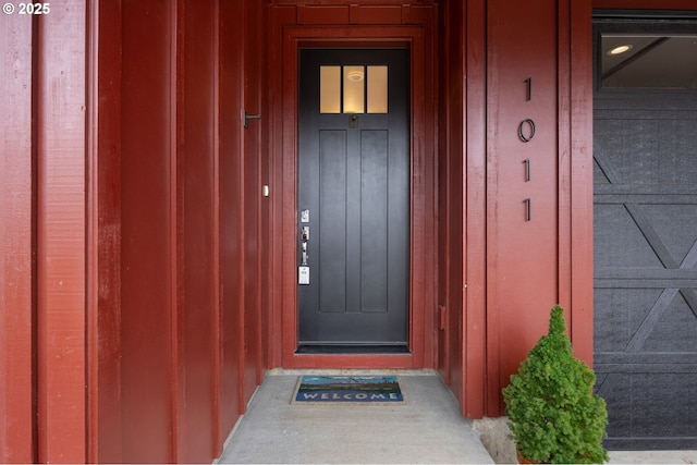 view of doorway to property