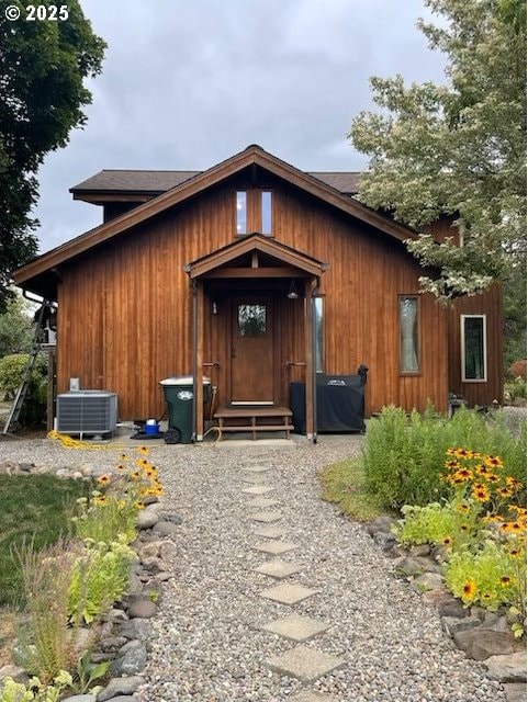 view of front of house featuring central AC unit