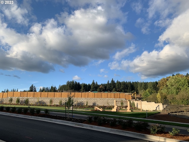 exterior space with curbs and sidewalks