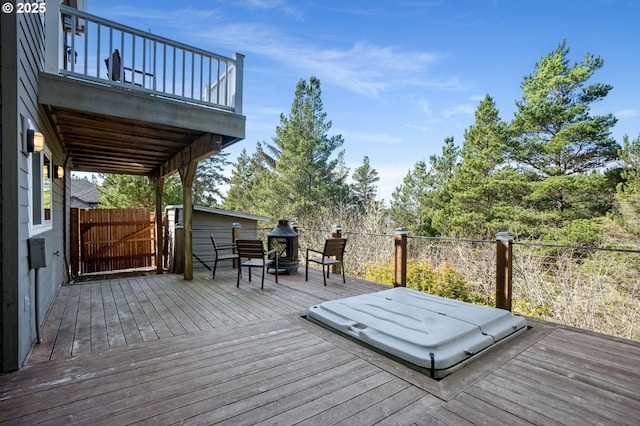 view of wooden terrace