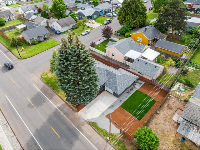 aerial view of residential area