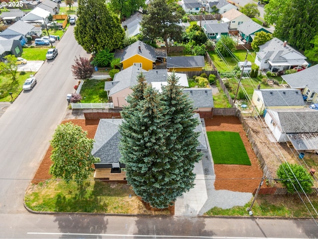 aerial view of residential area