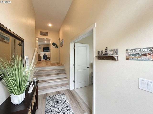 hallway featuring light hardwood / wood-style floors