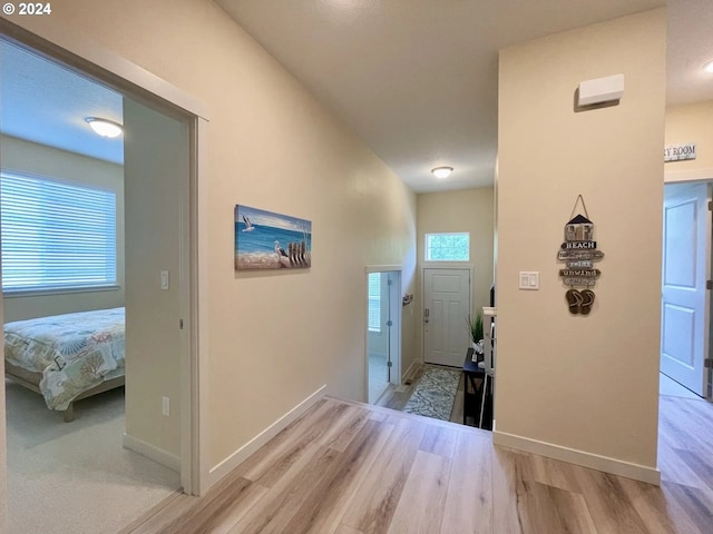 entrance foyer featuring light hardwood / wood-style flooring