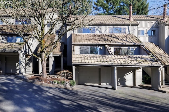 view of property featuring a garage