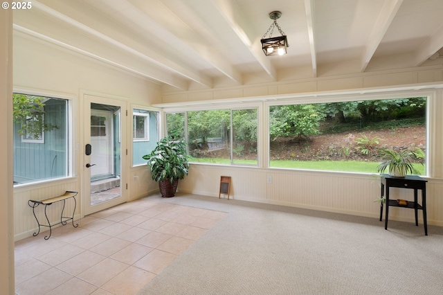 54 W 31st Ave, Eugene, OR 97405 - unfurnished sunroom with beamed ceiling and plenty of natural light