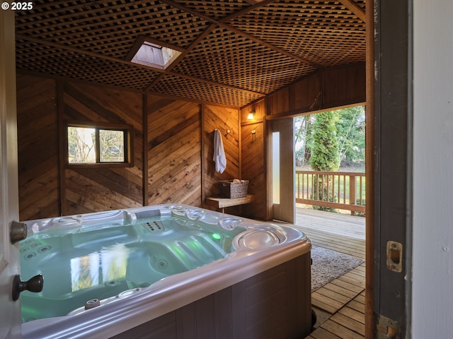2605 NE 189th St, Ridgefield, WA 98642 - miscellaneous room featuring a jacuzzi and wooden walls