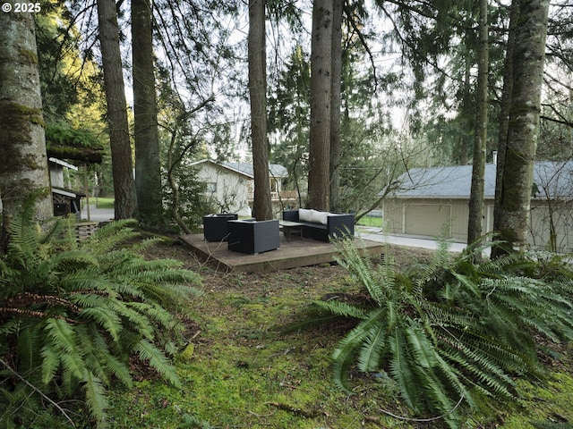 2605 NE 189th St, Ridgefield, WA 98642 - view of yard featuring a deck and an outdoor hangout area