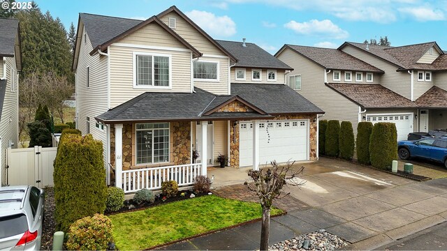 view of front of home with covered porch