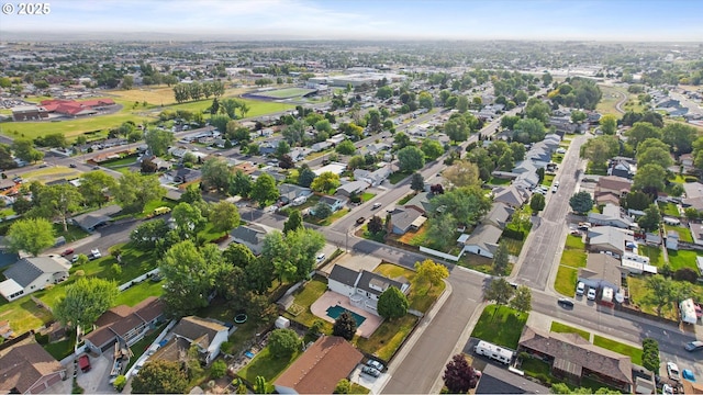 1060 SW 7th St, Hermiston, OR 97838 - aerial overview of property's location with nearby suburban area