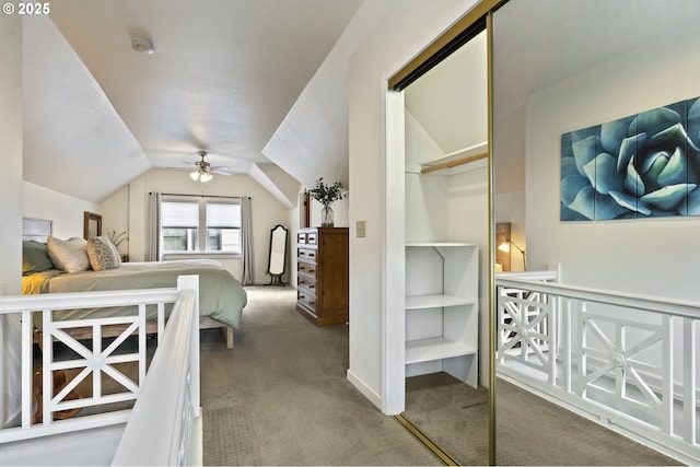 1710 SE 42nd Ave, Portland, OR 97215 - carpeted bedroom featuring lofted ceiling and baseboards