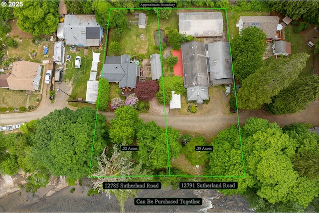 12785 Sutherland Rd, Swisshome, OR 97480 - view of property location with property parcel outlined