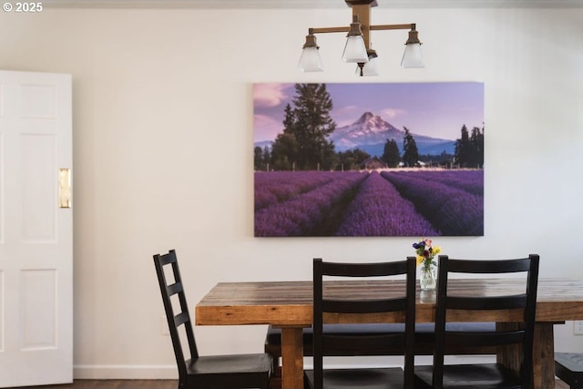 view of dining space
