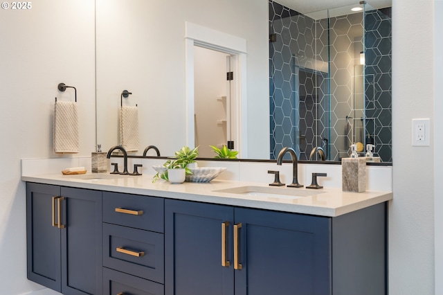 15174 SW 164th Ave Unit L12, Tigard, OR 97224 - full bathroom featuring double vanity and a tile shower