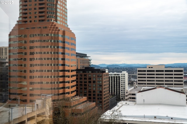 view of city featuring a mountain view