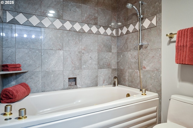 bathroom with  shower combination and toilet