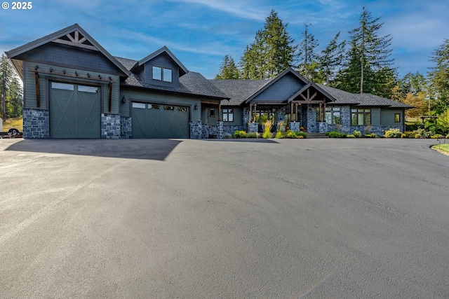 craftsman-style house featuring a garage