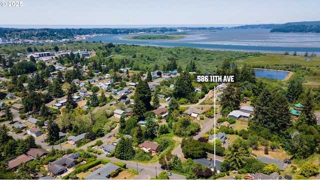 586 11th Ave, Coos Bay, OR 97420 - aerial view of residential area featuring a nearby body of water