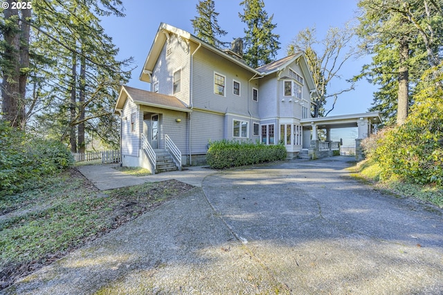 view of front of home