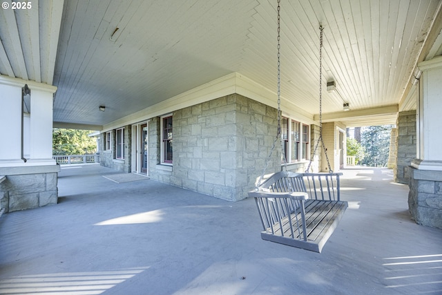 view of patio with covered porch