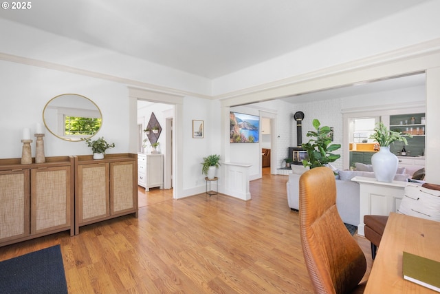 office featuring light wood-style floors