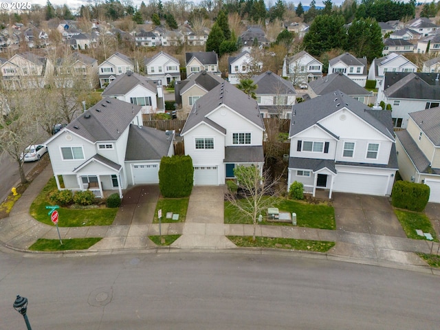 drone / aerial view featuring a residential view