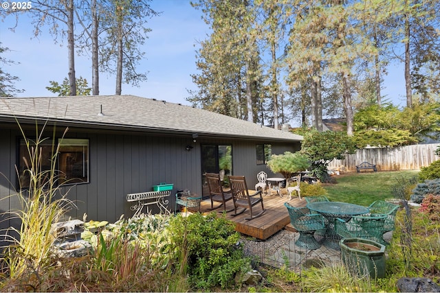 view of patio featuring a deck